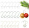 60 Stück Kugelaufhänger für Christbaumkugeln, Aufhänger für Weihnachtskugeln Klein Christbaumhaken Gold Silber Grün, Metall Stern S Haken für Deko-Anhänger und Weihnachtsbaumschmuck