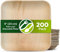 ECO Leaf 200 Pack Disposable Palm Leaf Plates – 9(23cm) Large Square Compostable, Eco-Friendly, Biodegradable Heavy-Duty Bamboo Plates for Weddings, Parties and Picnics, Oven Safe