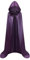 Proumhang Dunkelviolett Umhang mit Kapuze Darth Vader Umhang Mittelalter Umhang Cape Mantel Satin Karneval Halloween Weihnachten Kostüm Erwachsener XL