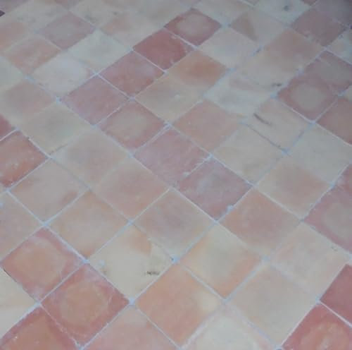 3m² Terracotta Platten natur rot - Ziegelfliesen für Boden und Wand (300)
