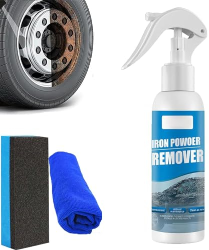 Doduiu Eisenpulverentferner, Rostentfernungsspray, Rustout Instant Remover Spray, Auto Rostentfernungsspray, Multifunktionales Rostentfernungsspray für Rost von Werkzeugen, Metallen, Autoteilen usw (1