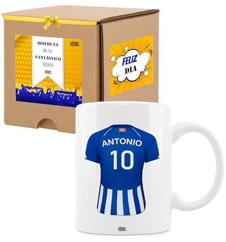 Taza Alavés Cerámica Personalizada Diseño Camiseta 325 Ml Regalo Ideal Para Aficionados Detalle Único Día Del Padre Cumpleaños Fanáticos Futbol Resistente Lavavajillas Microondas (Alavéscerámica)