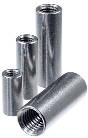 SECCARO Lot de 20 manchons filetés M10 x 20 mm, en acier inoxydable V2A VA A2, version ronde, filetage intérieur continu