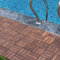 casa.pro Set de 10 Dalles en Bois avec 12 Lattes Décoratives Carreaux à Clipser Résistants pour Terrasse Balcon Jardin Sauna Piscine Bois d'Acacia Surface Totale 0,9 m² Marron
