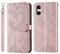 Rostsant Coque Sony Xperia 10 VI Arbre en Relief Housse en Cuir PU Pixel 8a Étui à Fermeture Magnétique Portefeuille Étui à Rabat pour Sony Xperia 10 VI 2024 Or Rose