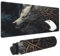 Gaming Mauspad XXL Wolf Großes Mousepad 800 * 400mm rutschfeste Schreibtischunterlage Schrecken Mouse Pad mit Vernähte Kanten Verbessert Desk Mat Mauspad Groß Geschwindigkeit und Präzision für Gaming