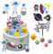 XIAQICA 10pz Decorazione Torta Spazio Decorazioni Torta Astronauta Pianeti Torta Decorazioni Torta Tema Spazio per Decorazioni di Cupcake per Torte Tema Compleanno