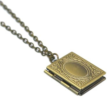 ANDRESLAD Halskette Herz Medaillon Anhänger Schmuck Foto Medaillon Schmuck Antik Bronze Schmuck Bilder Charm Anhänger Foto Anhänger Charm Medaillon Rot