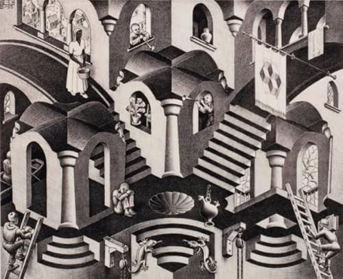 HfmQuisutron 1000 Stück Puzzles M C Eschers Art Geometrys Art Posters Spielzeug Erwachsene Dekompression Spiel Fc56Pj