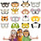 Yeefunjoy Lot de 16 Masques d'animaux, Masque Animaux Jungle pour Enfants Masques pour les Yeux Masque Animal pour Déguisement Cosplay Fournitures de fête d'anniversaire à Thème de Jungle Safari