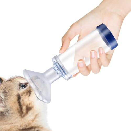 Gatti Inhalator Distanzer - Aerosol -Inhalatorkammer für Tiere | Distanz für tragbare Inhalator | Tragbarer Distanz mit niedrigem Resistenzeinhalationsventil