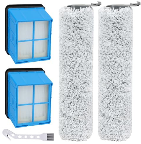 Attemart 3912N Brosse Filtre Kit d'accessoires pour Bissell CrossWave OmniForce & OmniFind Aspirateur 3912N, 4006, 4007, 4008, 4046F pièces détachées, Ersatz zum Teil # 4046, 2 Brosses + 2 Filtres