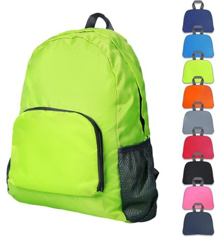 GUIZIYAO Faltbarer Rucksack Ultraleicht, Wasserfest Reiserucksack, Faltbarer Rucksack, Unisex Tagesrucksack Outdoor, für Camping Wandern Reisen Sport Klettern Radfahren (Grün)