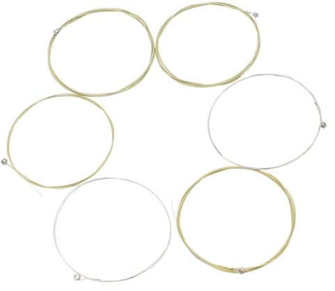 Mikinona 6 Pezzi Corde per Chitarra Folk Sostituzioni per Strumenti Musicali con Stabile e Duraturo Corde Acustiche per Chitarra con Alla Corrosione e Facile Accordatura