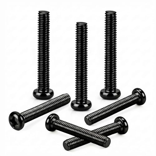 M3 (3mm x 50mm) Machine Screws Black Pan Phillips Cross Head Machine Screw Fasteners Bolt Set 30pcs