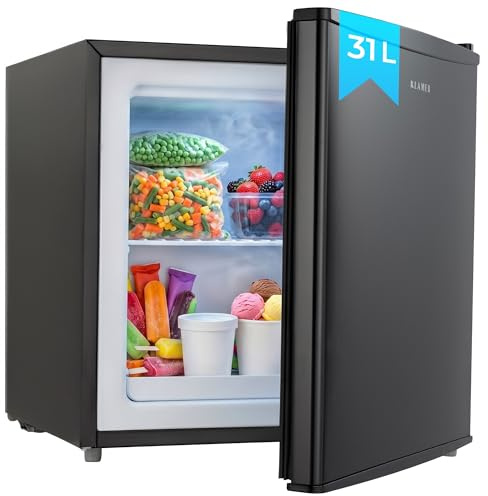KLAMER Mini Gefrierschrank 31 L mit Kompressor, gefriert 2 kg in 24 Stunden | Ideal für Meal Prep, Tiefkühlkost und Eiswürfel. Mit nur 41 Dezibel und 147 kWh Jahresverbrauch sehr leise und effizient