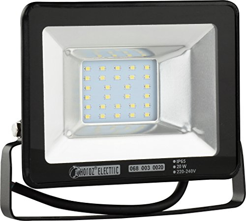20 Watt LED Fluter Strahler Flutlicht Scheinwerfer Wandstrahler Außenstrahler Baustrahler Kaltweiß IP65 für innen und außen Slim Flach