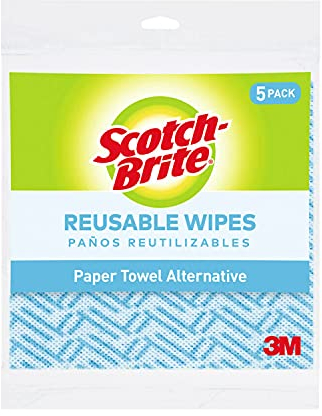 Scotch-Brite High Performance Kitchen Wipes, 5-Wipes/Bag, 12 Bags/Case (60 Wipes Total)