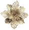 12Pz Glitter Poinsettia Fiori di Natale 16cm Con 12 Pz Stelo Verde Artificiale Albero di Natale Fiore Corona Floreale Ornamenti di Natale (Champagne)
