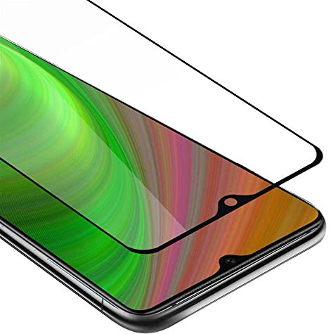Cadorabo Vollbild Panzer Folie kompatibel mit OnePlus 7T - Schutzfolie in TRANSPARENT mit SCHWARZ - Gehärtetes (Tempered) Display-Schutzglas in 9H Härte mit 3D Touch