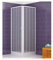 Cabina doccia in plastica PVC, 80 x 90 cm, altezza 170 cm, entrata angolare, colore bianco, apertura massima grazie alle ante pieghevoli