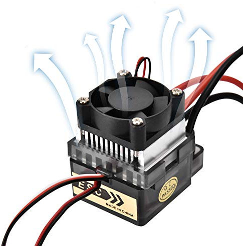 Moteur brossé avec contrôleur de vitesse de ventilateur Bateau ESC brossé pour modèle RC