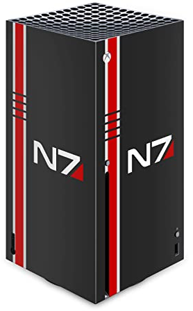 Head Case Designs Offiziell Offizielle EA Bioware Mass Effect N7 Logo Grafiken Vinyl Haut Gaming Aufkleber Abziehbild Abdeckung kompatibel mit Xbox Series X Console