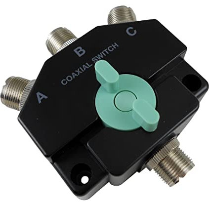 Anteenna TW-103Ni 3 Position Coaxial Switch for 144/440MHz HAM CB or HF/VHF/UHF Radio UHF Female (SO-239) Connector Plated Ni