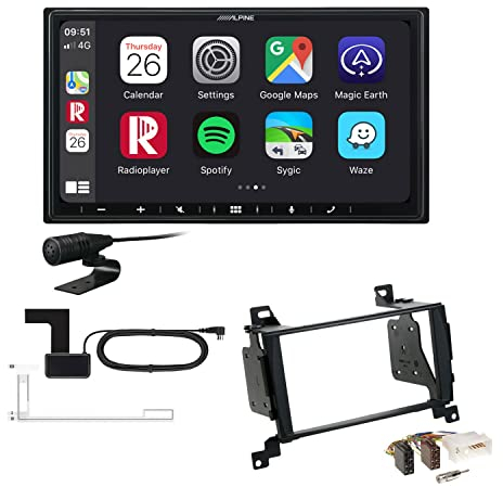 Alpine ILX-W690D 2-DIN Autoradio CarPlay Android Auto Bluetooth DAB HDMI USB passend für Hyundai Santa Fe II 2007-2012 schwarz