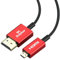 Rulykar Short Thin 8K Micro HDMI to HDMI 1.5FT/0.5M, Ultra High Speed 48Gbps, Cord Φ2.5mm, 8K@60Hz, 4K@120Hz,Compatible with Hero 7 6 5 A6000 A6300 Camera B500 3 Pro Raspberry Pi 4
