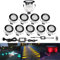 CHNXU 10er Set LED Bodeneinbauleuchte Ø30mm 0.3W Treppen Einbaustrahler DC 12V IP67 Wasserdicht Außen Lampe RGB Farbwechsel Lichter für Garden Küche Decke Holzbrücke Poolbeleuchtung Holzdeck, Schwarz