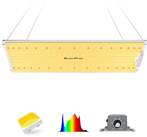 BLOOM PLUS XP2500 Dimmbare LED Pflanzenlampe - Vollspektrum Grow Light für Zimmerpflanzen, Aussaat, Gemüsestadium und Blüte - Mit 534 Samsung LM301B Dioden