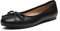 DREAM PAIRS Womens Classic Bow Flats Ballerina Slip on Formal Casual Pumps Style Shoes,Size 4.5,Black,SDFA2203W-E