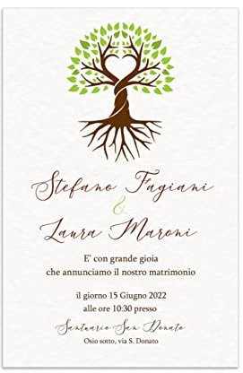 Partecipazioni matrimonio albero della vita - inviti nozze albero della vita10 pezzi