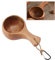 Taza de Madera de Estilo Nórdico, Taza de Campamento de Madera Pulida con Diseño de Cuerda de Carril, Madera de Acacia de Grado Alimenticio, Taza de Té de Madera para Leche Caliente, Té, Café, Etc.