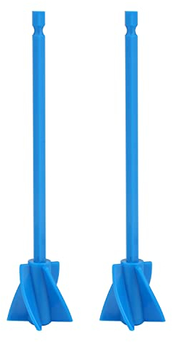 2 Pezzi Miscelatore Epossidico per Resina, Miscelatore per Pittura Pale per Trapano Miscelatore per Pittura Epossidica Miscelazione Epossidica Smalto Ceramico (Blu)
