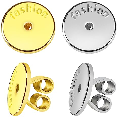 TOAOB 8 Stück 18K Vergoldet Ohrring Verschlüss 925 Silber Schmetterling Verschluss Ohrringe Rücken Stopper Ohrstopper Ohrringheber 8mm Earring Backs für Ohrstecker Verschluss Schmuckherstellung