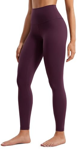 CRZ YOGA Butterluxe Damen High Waist Sport Leggings Blickdicht Yoga Leggins Sporthose Workout Gym Yogahose - 71cm Dunkellila 40