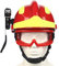Fadiadem Casque de sécurité de Travail, Casque de Travail léger avec Lampe Frontale et Lunettes de Protection, Casque de sécurité avec aérations et Bandeau réglable