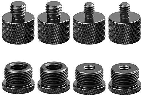 Jikoiuty Microphone Stand Mic Arm Set,Mic Thread Adapters-5/8 Female to 3/8 Male and 5/8 Female to 1/4 Male Etc.