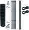 ESTEXO Schweißgitter Gartenzaun Set Komplettset Zaun Gartenzaunset Zaunset Drahtzaun Gitterzaun mit Aufschraubhülsen in Anthrazit RAL 7016 (1,2 x 10 m)