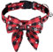 Kesote Hundehalsband Katze Halsband Hund Weihnachtshalsband Hunde Hundeschleife Einstellbar Schleife Rot Weihnachten Geschenk Welpen (M)