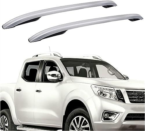 2 Stück Auto Dachträger für Nissan Navara Pickup 4 Door 2012–2018, Aluminium Gepäckträger Querträger Dachgepäckablage Dachreling, Auto Zubehör