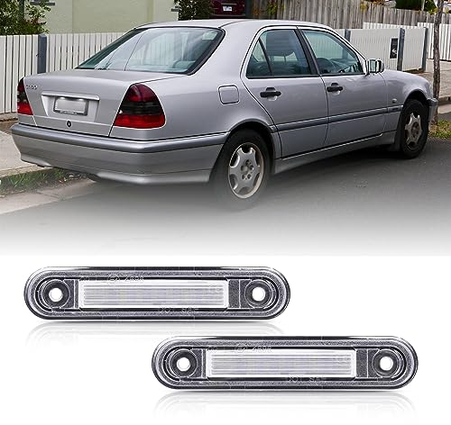 njssjd LED-Kennzeichenbeleuchtung für 1984–1991 Benz W124, 1992–1997 Benz W201, 1993–1997 Benz W202 Canbus-fehlerfreie weiße Zulassungslampen