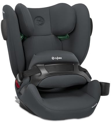 CYBEX Silver Seggiolino Auto Pallas B4 i-Size, ISOFIX, Gruppo 1/2/3 (9-50 kg), Da circa 15 Mesi fino a 12 Anni, Incluso Porta Bevande, Cobblestone Grey