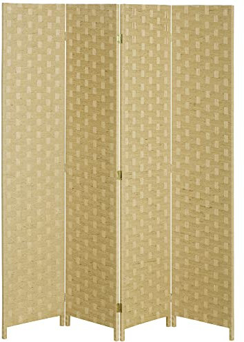 HOMCOM Paravent intérieur en Bois 4 Panneaux séparateur de pièce cloison, dim. 159,5L x 169,5H x 1,6P cm