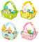 ZDQC 12 Stück Osterkörbchen Basteln Papier,Osterkörbchen Bastelset,DIY Osternest,Osterkorb zum Befüllen,Osternester zum Befüllen,Osterkorb mit Henkel,Osterkörbchen Kinder,Ostern Basteln Kinder