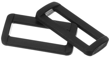 QUARKZMAN 30 Stück Kunststoff Rechteckiger Ring, 1-1/4 Zoll Gurtbandschnallen-Schiebeschlaufe für Rucksackgurte DIY-Zubehör, Schwarz