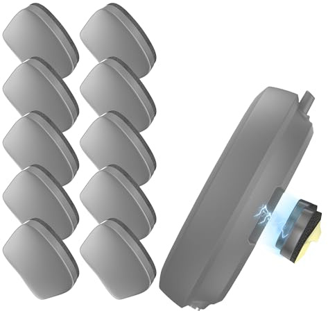 10 Stücke Ersatz Metallplättchen Set kompatibel mit OOONO P-DISC NO 4 | OOONO Parkscheibe 3/2/1,oono Co-Drive 2 Halterung für OOONO Parkscheibe und Blitzerwarner, 5 Paar Klebepads mit Magnet