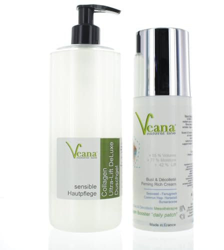 Brust- und Decollette hautstraffende Körpercreme (200ml) + Collagen Ultra-Lift DeLuxe Duschgel (500ml)